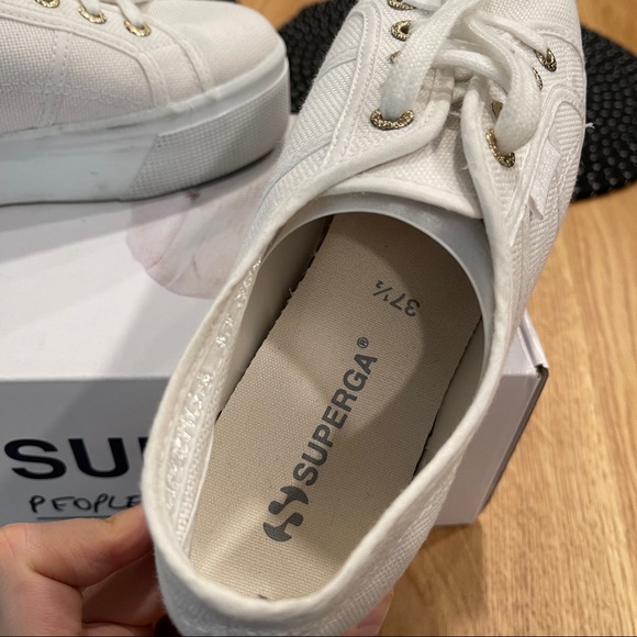 Superga 2790 White Platform Sneakers - Picture 4 of 11